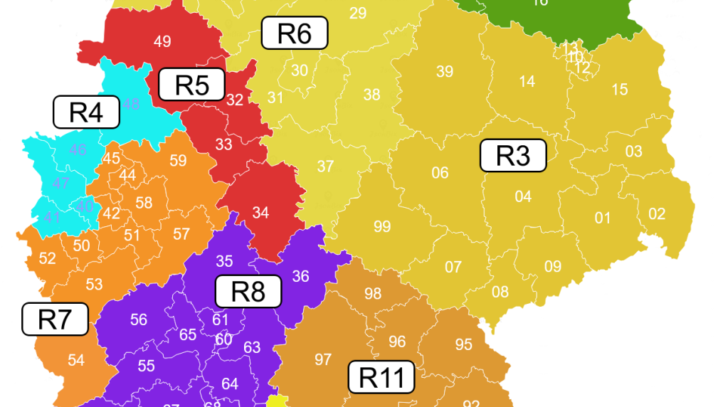 Regionen des Fiat 124 Spiderclub e.V.