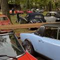 Oldtimertreffen, Waldgasthof Buchenhain - Parkplatz unter den Bäumen